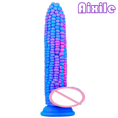 Corn Dildo Monster Dildos Adult Sex Toy with Strong Suction Bendable Penis for Women Men G Spot Massage Vaginal Stimulation