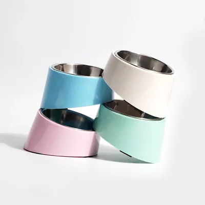 15 Degree Slanted Dog Bowl for Easy Access Non-Skid & Non-Spill Tilted Angle Bulldog Feeder with Water Application
