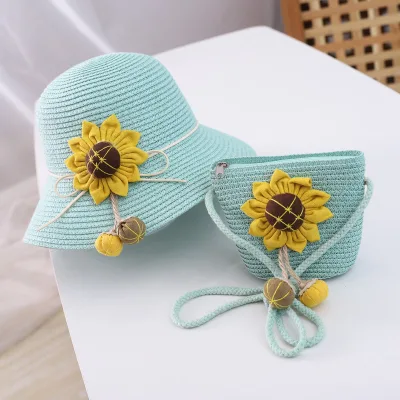 Kids Hat,Baby Parent-child Straw Kid Lady Summer Beach Outdoor Sweet Cow Girl Hat