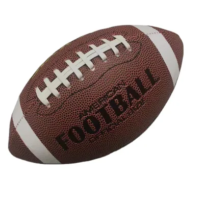 Wholesale High Quality American Football Personalized Rugby Ball with Custom Logo Print Size 9 PU Leather