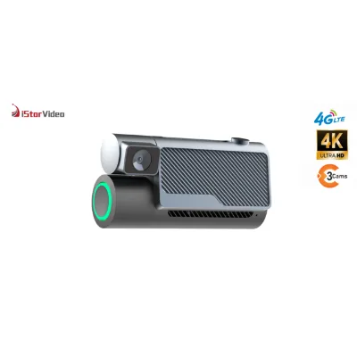 3-Camera 4G Vehicle Dashcam - 4K Front, Two-Way Talk & GPS Tracking for Safety