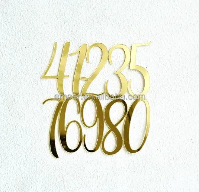 Gold Black Silver Rose Gold Large Numbers Cake Toppers