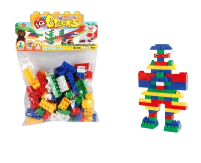 96pcs DIY Creative Montessori Puzzle Game Particles Blocks Sets Compatible Brick Blocks Model Building Toys with Portable Box
