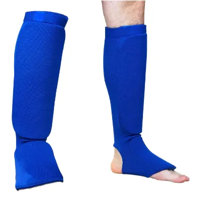 Karate Shin Guards Protective Gear for Boxing Taekwondo MMA Combat Sports Made of Polyester Leg Instep Protectors