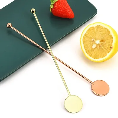 Reusable Ice Gold Silver Coffee Stir Sticks Private Label Bar Accessories Mix Tools for Drinks