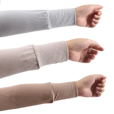 Plain Color Soft Skin Elastic Breathable Polyester Sport Style Long Arm Sleeves Wholesale Women New Ethnic Sun Sleeves