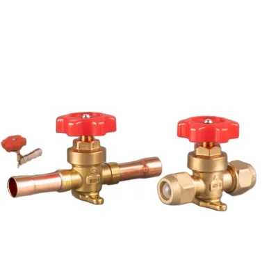 HONGSEN High Quality KM Hand Valve for Refrigeration & Air Conditioning Systems with Stainless Steel Diaphragm Made Copper Brass