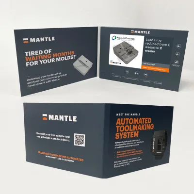 Custom A5 Softcover Hardcover 7inch Screen Brochure Video with 4gb Memory