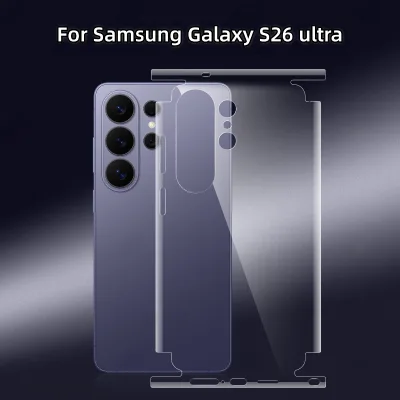 Full Coverage Hydrogel Protector for Samsung S26 Ultra S26 Plus S26 Matte and Clear HD Back All-Round Protection PET Soft Film