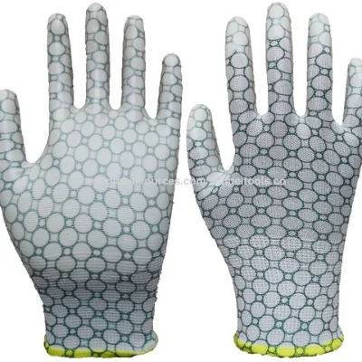 Circle print Gardening gloves,nitrile palm coated gloves