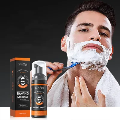 Private Label Beard Care Barber Shaving Foam Cream Softening Beard Organic Mint Refreshing Men Shaving Gel Foam