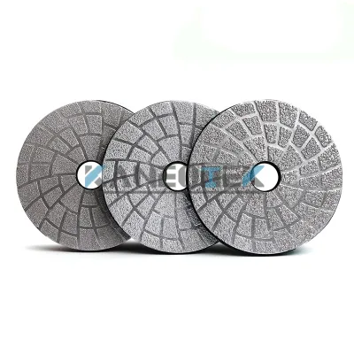 KANEOTEK 4 Inch Vacuum Brazed Diamond Floor Polishing Pad for Grinding and Polishing Epoxy Floor