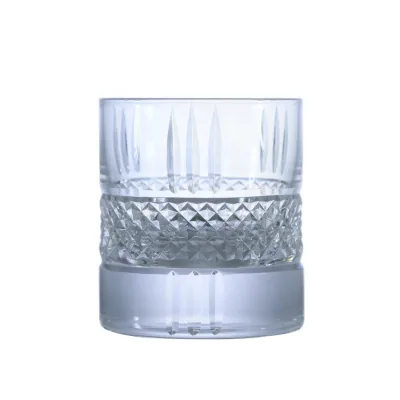 Hand Cut Spirit Glass Custom Old Fashion Handcrafted Whiskey Glass Modern Clear Drinkware Gift
