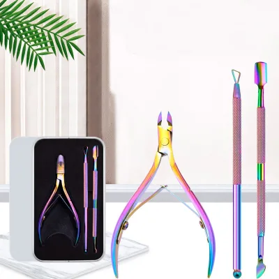 Professional Scissors Trimmer Dead Skin Remover Pusher Stainless Steel Scissorail Cuticle Nippers Pedicure Tools Sets