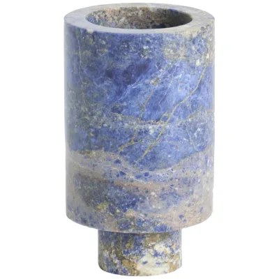 Decorative Flower Table Centerpieces Wedding Decoration Marble Vase Flower Vase in Blu Marble