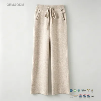 Premium Soft Cashmere Pants Casual Sport Style High Elastic Knitted Trousers for Adult Daily Wear