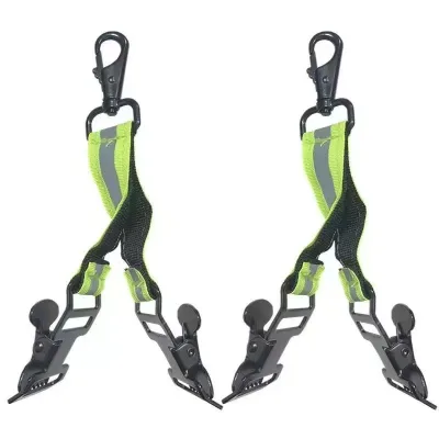 Outdoor Camping Firefighting Glove Clip Support Strap Reflective Nylon Webbing Firefighter Glove Strap Nylon Webbing Buckle