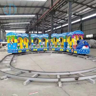 Durable Ocean Themed Electric Track Train Safe Attractive Carnival Funfair Ride for Children for Sale