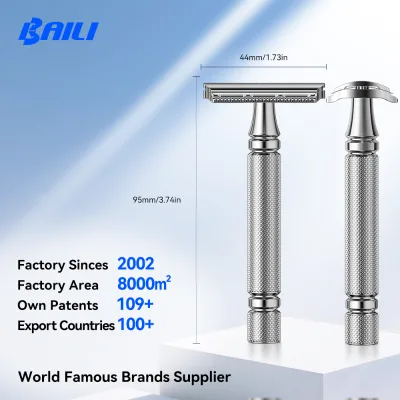 New Design Traditional Wet Shaving BBS Shaving Experience Stainless Steel Safety Razor