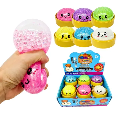 USA Warehouse 8.5cm Multicolor Fast Rebound Bead Pop Dumpling Stress Relief Fidget Toy with Blind Box for Children and Adults