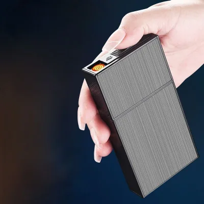 Portable Waterproof Metal Cigarette Case 20 Stick Capacity, Anti-Pressure Design
