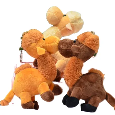 Cuddle Stuffed Animal Camel Keychain with PP Cotton Filling Hot Sale Mini Backpack Ornament Soft Plush Camel Keychain