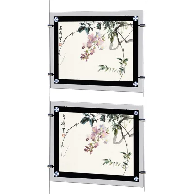 Customizable Modern Rectangle LED Light Box with Tempered Glass Frame for Indoor Advertising