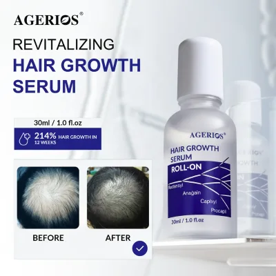 6-in-1 Redensyl,Capixyl,Procapil,Anagain Formula Hair Growth Scalp Care Serum Roll-On Type Thicker Fuller-looking Hair