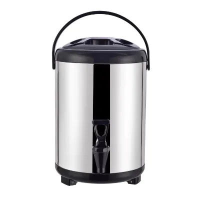 Wholesale Portable 6L-18L Commercial Insulated Stainless Steel Milk Tea Bucket Insulated Barrel Drink Dispenser Tap Restaurants
