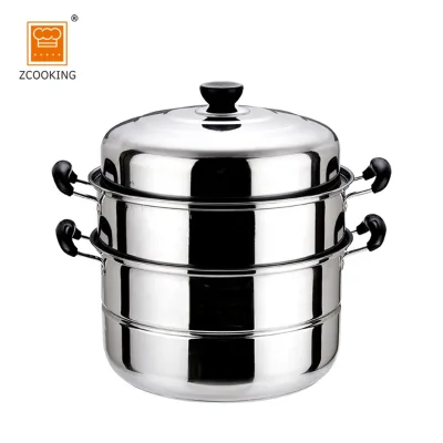 Multi-purpose 3 Layer Stainless Steel Thick Wall Cooking Pot Steamer