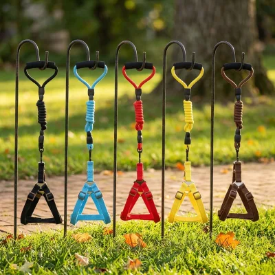 Custom Padded Handle Elastic Bungee Dog Leash and Harness Set with Shock Absorbing for Walking Training Wholesale