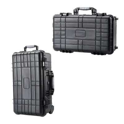 Factory Supply High Quality IP67 Waterproof Shockproof Trolley Plastic Flight Cases with Foam for Outdoor Travel ODM/OEM