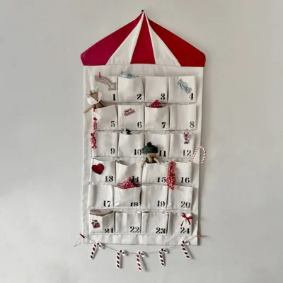 Wholesale Christmas Advent Calendar Canvas Empty Fabric Reusable Christmas Advent Calendar