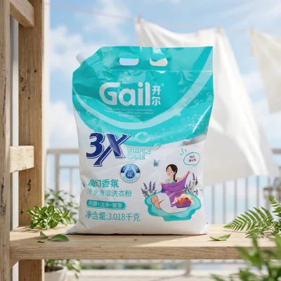 Household Lavender Fragrance Efficient Stain Removing Cold Water Soluble Laundry Powder for Daily Garment Washing