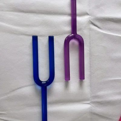 High Quality Crystal Soul Healing Musical Instrument Tuned Quartz Tuning Fork for Meditation and Healing