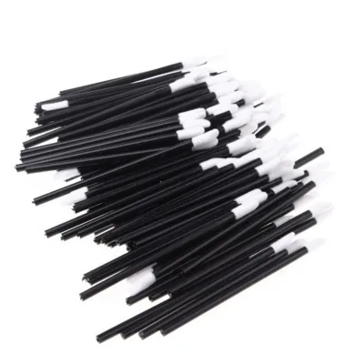 50pcs Disposable Lip Brushes Individual Microfiber Sticks Superfine Fibre Swab Lip Brush