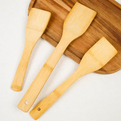 Seven-piece Bamboo Spatula Set Bamboo Spatulas Spoons Wholesale Non-stick square Long-handled American Style Heat-resistant