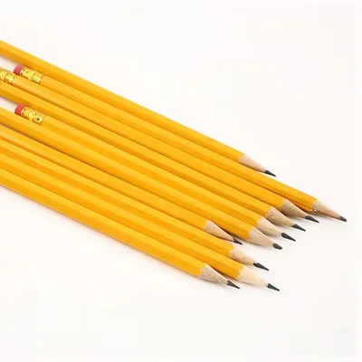Eco Friendly Natural Wooden Kids Pencil Set 12 Pack for Drawing in Wooden Box