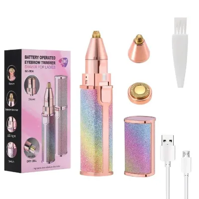 Popular Design Women Facial Hair Remover Multi-Color Manual Electric Painless Hair Removal Tool Direct Chinese Household
