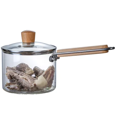 Heat Resistant Glass Soup & Stock Pot with Handles Induction Compatible Set