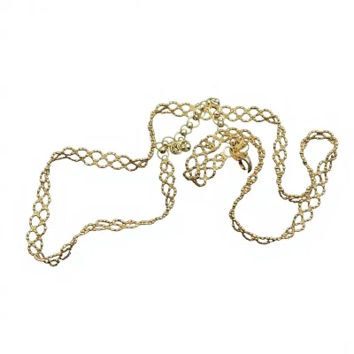 Ehao Jewelry 18K Gold Lace Literary Retro Bead Chain Clavicle Necklace