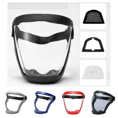 Integrated PM2.5 air Purification High-definition Protective M-ask with Filter Anti Fog Transparent Protective M-ask