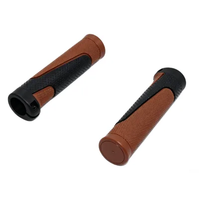 New 2026 TPE Eco-Grips: Brown & Black Dual-Lock Design/Engineered for Maximum Comfort on Long-Distance & Enduring Rides