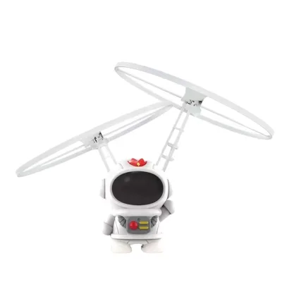 KK High Quality Plastic Flying Robot Aircraft Toy New Hand Induction Infrared Sensor Features Lighting Effects Flying Astronaut