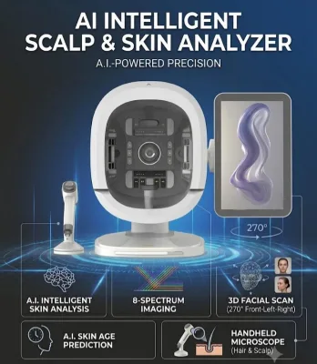 Skin and Scalp Analyzer Handheld Skin Microimager 3D Customized Skin Color Testing K33 for Commercial Use