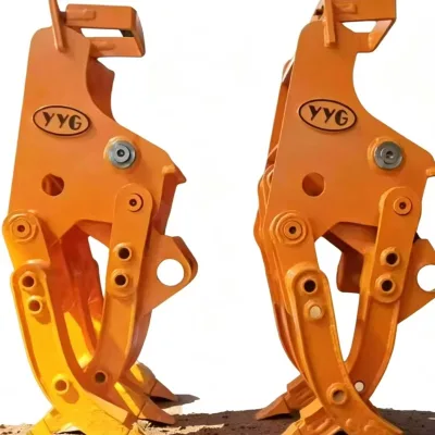 YYG Hydraulic Excavator Wood Grabber Log Grapple Timber Grab Rock Attachment with Engine for 3-30T Excavators