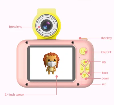 2022 New Design Mini Digital Games Camera for Kids with MicroSD 48MP 1080P Video Selfie & Instant Photography