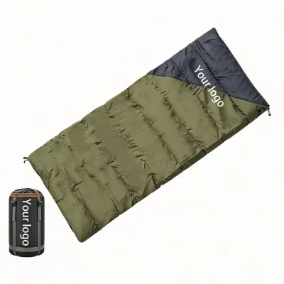 Wholesale Custom Blanket Style Convertible Sleeping Bag with Breathable Pongee Lining - Hollow Fiber Insulation for Outdoor Gear