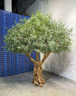 Lifelike Artificial Olive Tree Large Faux Olive Plant for Home Living Room Entryway Mediterranean Interior Decor No Maintenance