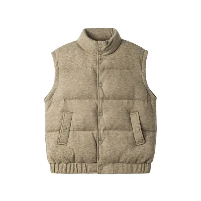 Autumn Winter Down Heattechvest Men's and Women's Same Style Casualoutwear90 White Duck Down High Clean Trendy Vest
